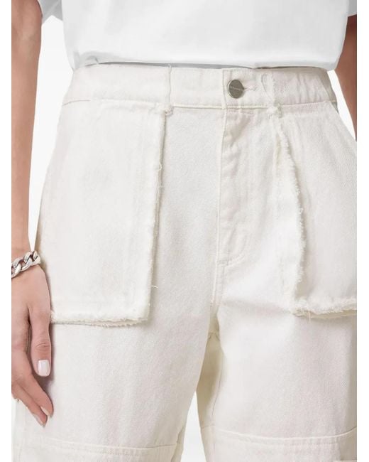 AllSaints White Mila Jeans Mit Ausgefransten Kanten