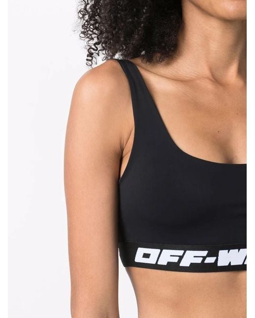 Off-White c/o Virgil Abloh Black Logo-tape Sports Bra