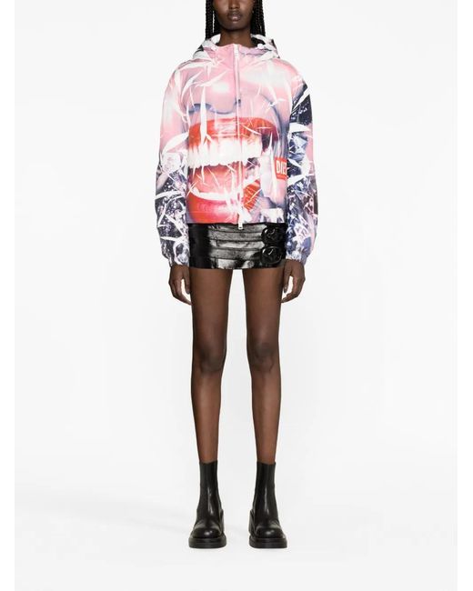 DIESEL Multicolor Smiley Face-Print Jacket