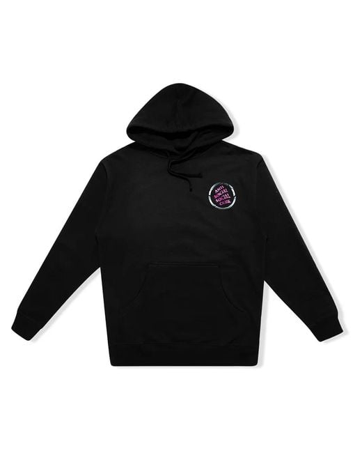 ANTI SOCIAL SOCIAL CLUB Black Brake Check Logo-Print Hoodie for men