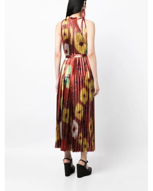 Ulla Johnson Red Amiko Kleid Mit Blumen-Print