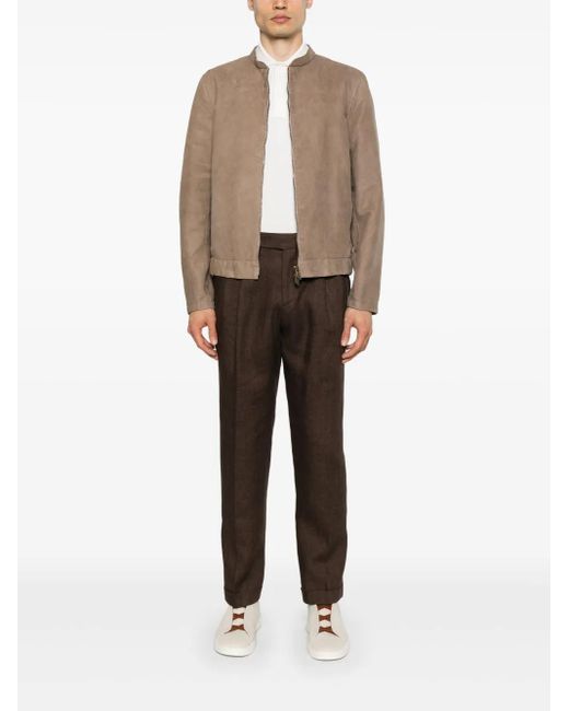 Briglia 1949 Brown Linen Trousers for men