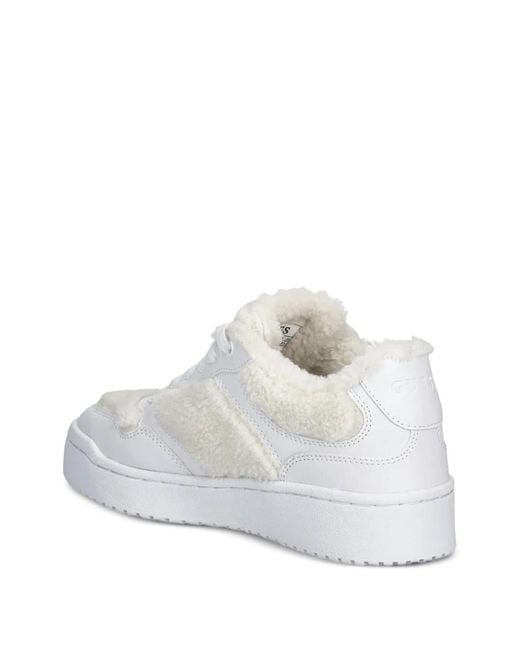 Guess White Miram Logo Sneakers