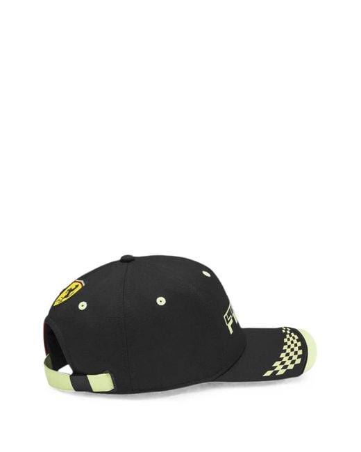 PUMA Black X Ferrari Logo-Patch Cap