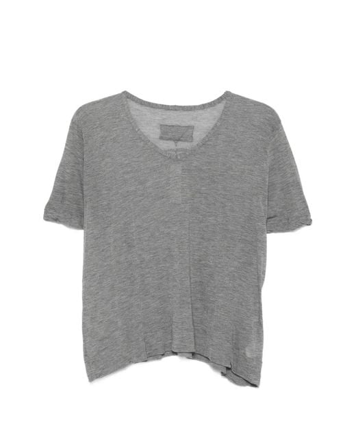 Private 0204 Gray V-Neck Short-Sleeve T-Shirt