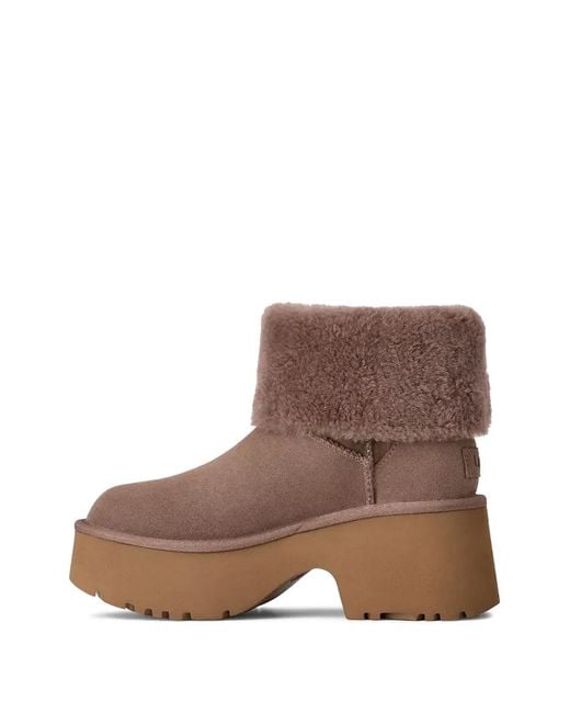 Ugg Brown Classic Esmee Platform Trim Boots