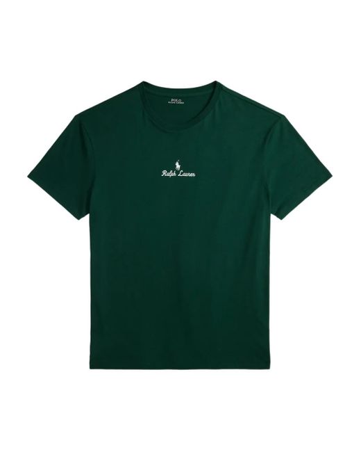 Polo Ralph Lauren Green Logo-Embroidered Crew-Neck T-Shirt for men