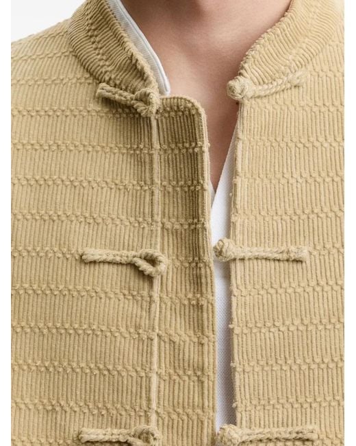 Shanghai Tang Metallic Textured Mandarin Jacket for men