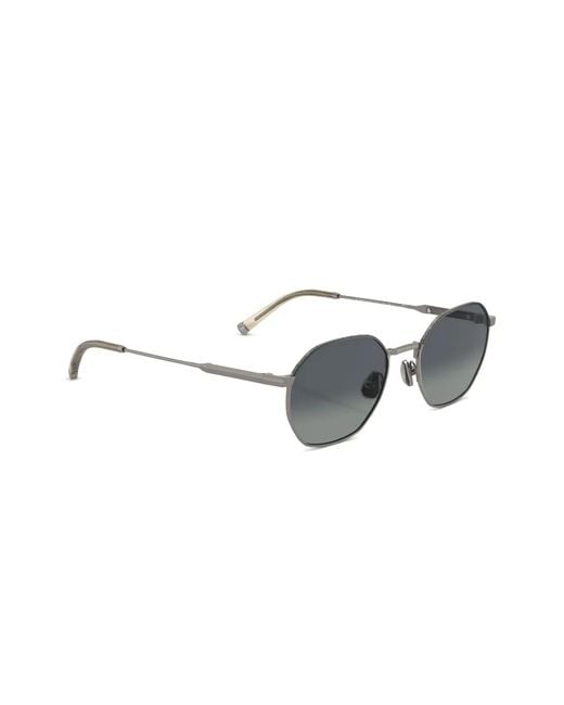 Brunello Cucinelli Gray Bc2003St Hexagonal-Frame Sunglasses