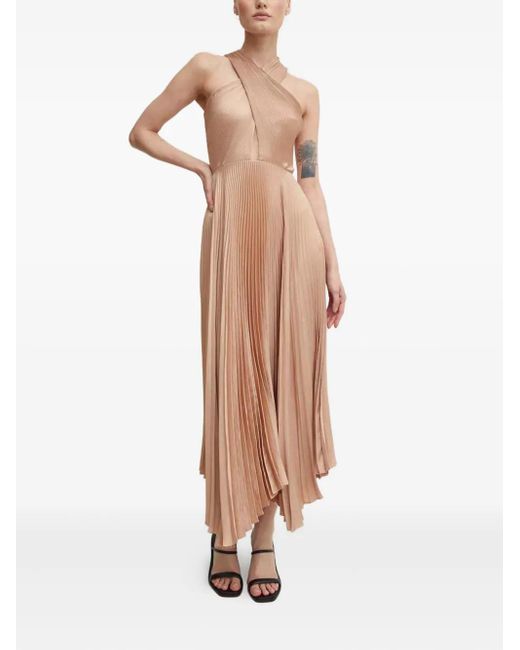 A.L.C. Natural Athena Pleated Maxi Dress