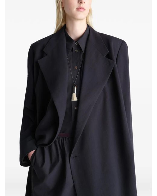 Lemaire Blue Draped Wrap Coat