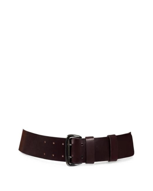 Barbara Bui White Wide-Buckle Calf Leather Belt