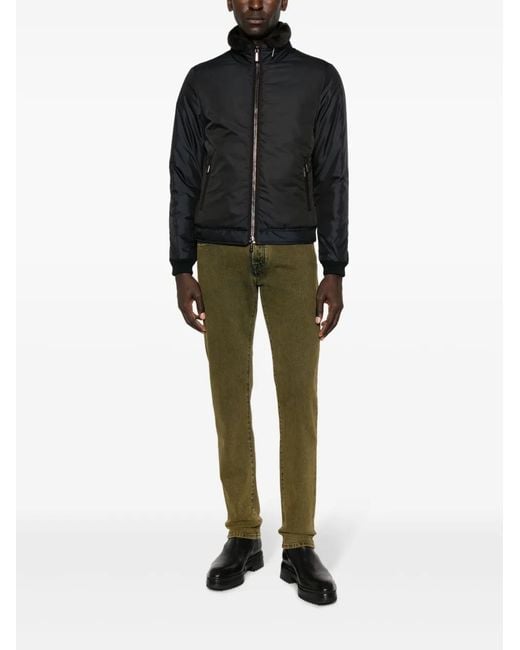Moorer Black High-Neck Down Jacket for men