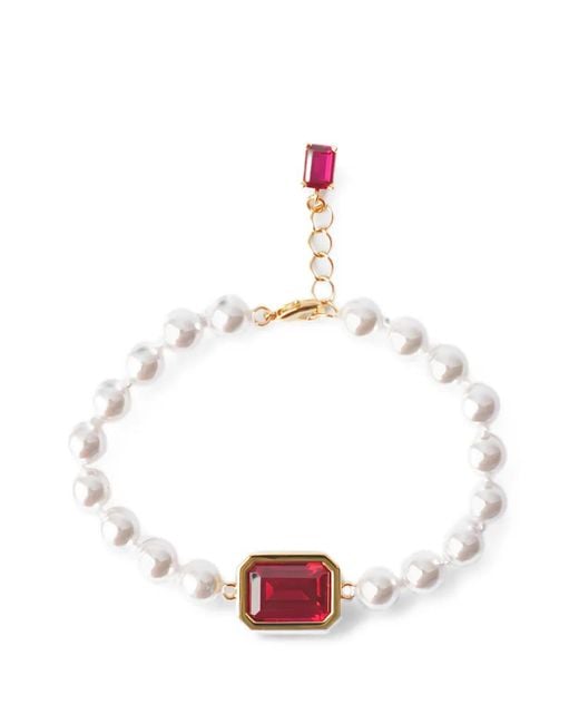 Izabel Display White Mega Crystal-Embellished Bracelet