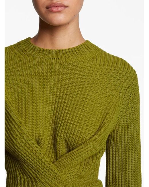 Proenza Schouler リブニット ラップセーター Green