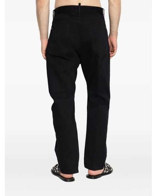 DSquared² Black Cotton Jeans for men