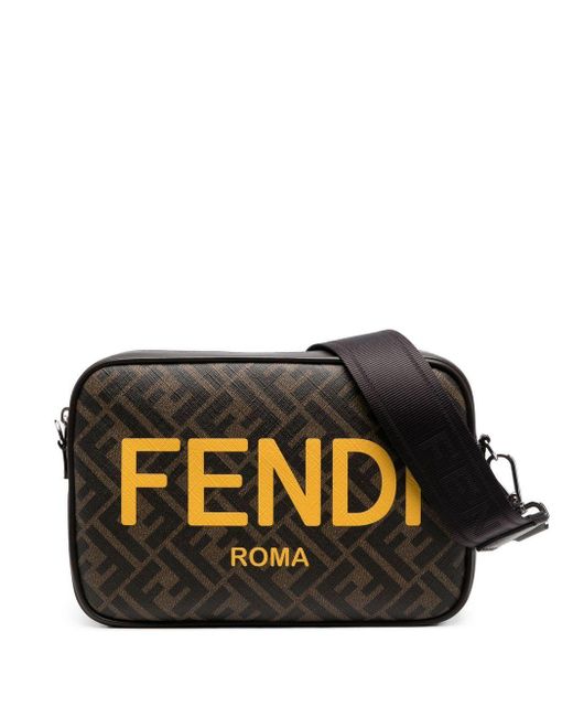 Fendi Black Ff Logo-print Shoulder Bag for men