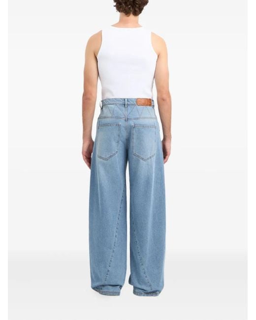 Gcds Blue Stonewashed Jeans