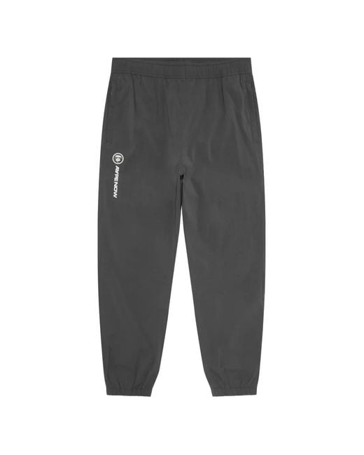 Aape By A Bathing Ape Gray Logo Track Pants for men