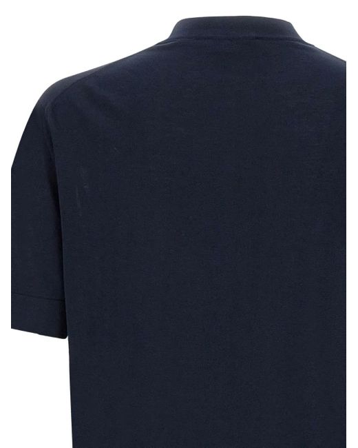 FILIPPO DE LAURENTIIS Blue Cotton T-Shirt for men
