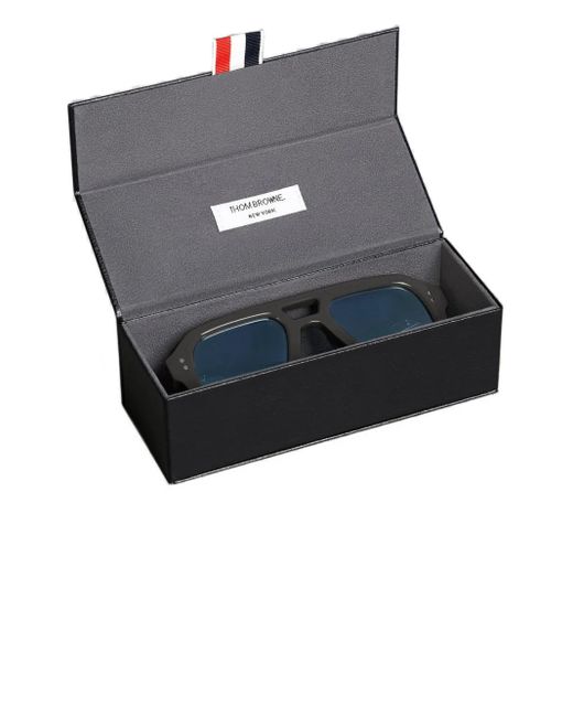 Thom Browne Blue Double-Bridge Sunglasses