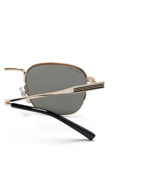 Gucci Gray Round-Frame Sunglasses for men