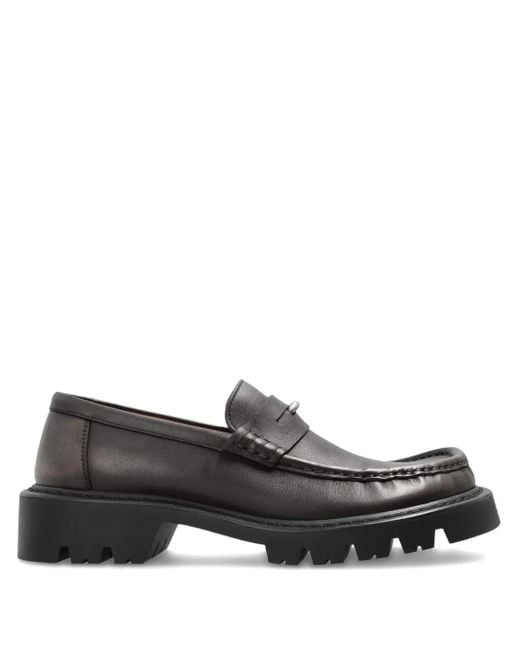 Loewe Gray 50Mm Lug-Sole Loafers