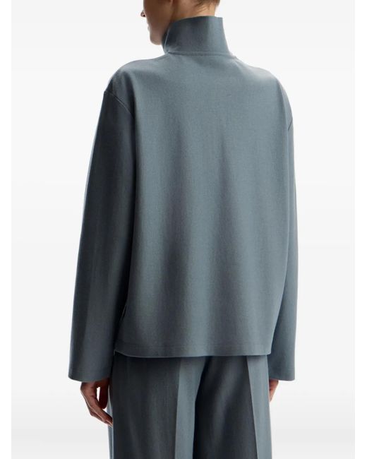 12 STOREEZ Blue Sweatshirt Mit Reißverschluss
