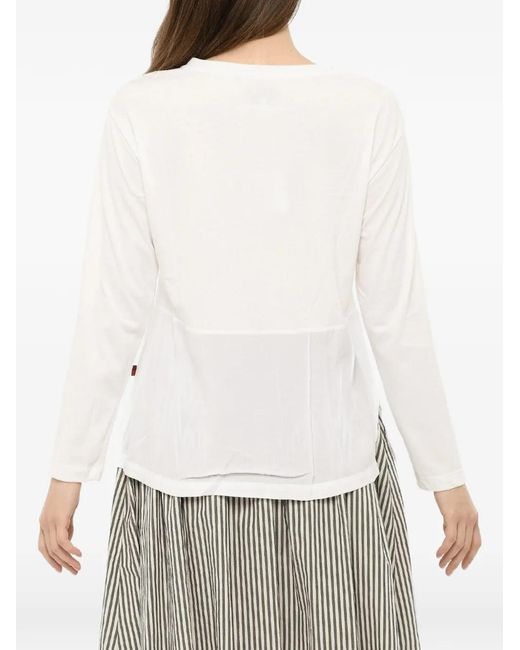 Woolrich White Chest-Pocket Top