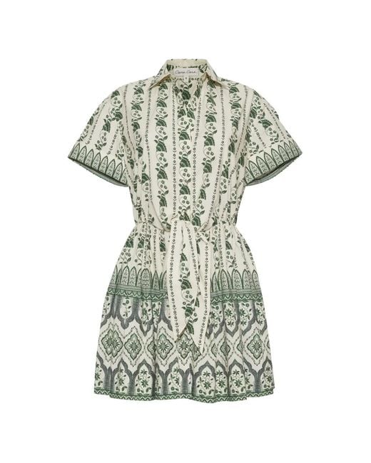Cara Cara White Asbury Floral-Print Mini Dress