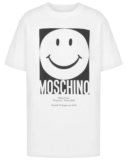 T-shirt avec imprimé Moschino en coloris White