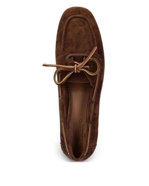 Vagabond Brown Hillary Lace-Up Suede Boat Shoes