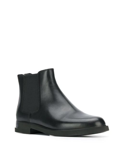 Camper Black Iman Leather Chelsea Boots