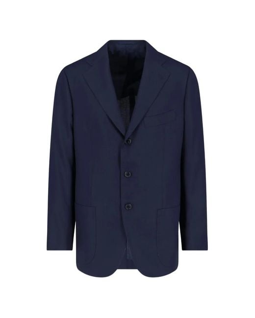 Cesare Attolini Blue Monopetto Blazer for men