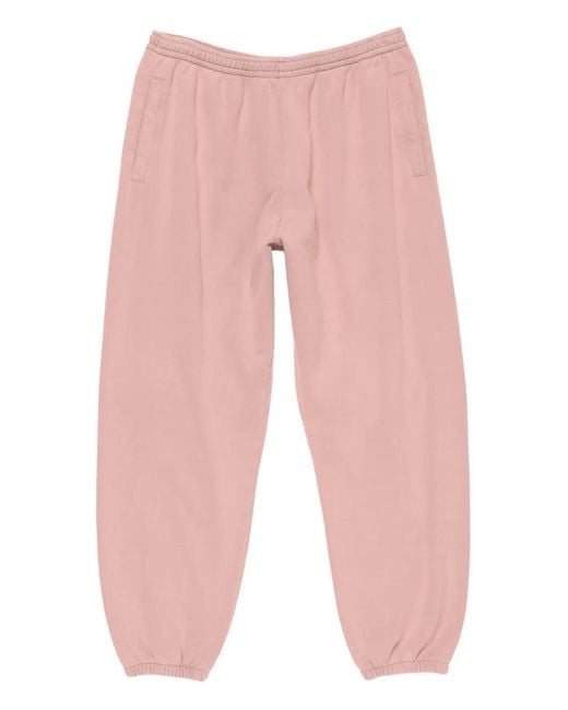 Acne Pink Elasticated-Cuff Cotton Track Pants