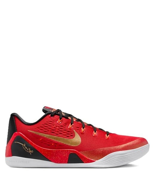 Nike Red Kobe 9 Lace-Up Fastening Snekaers for men