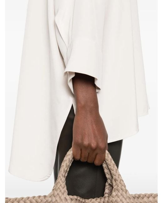 Max Mara White Button-Down Silk Shirt