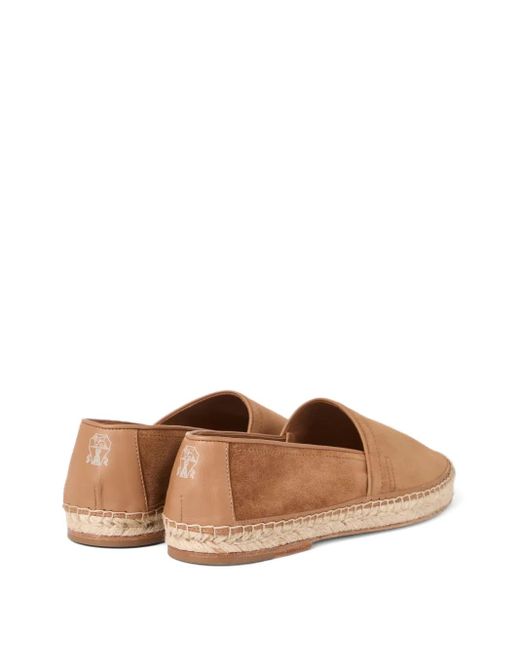 Brunello Cucinelli Brown Suede Espadrilles for men