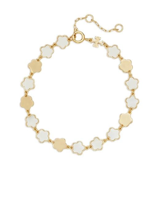 Bracelet À Design De Fleurs Tory Burch en coloris Metallic