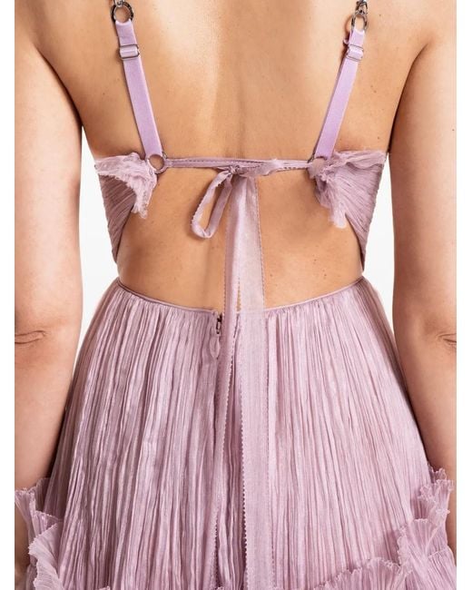 Maria Lucia Hohan Yarinna Asymmetrische Jurk Met Ruches in het Pink