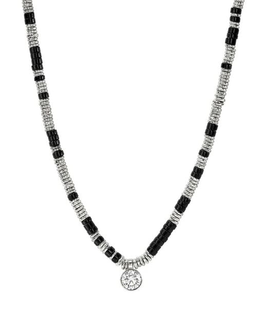 John Hardy Metallic Lovestruck Heishi Pendant Diamond Necklace