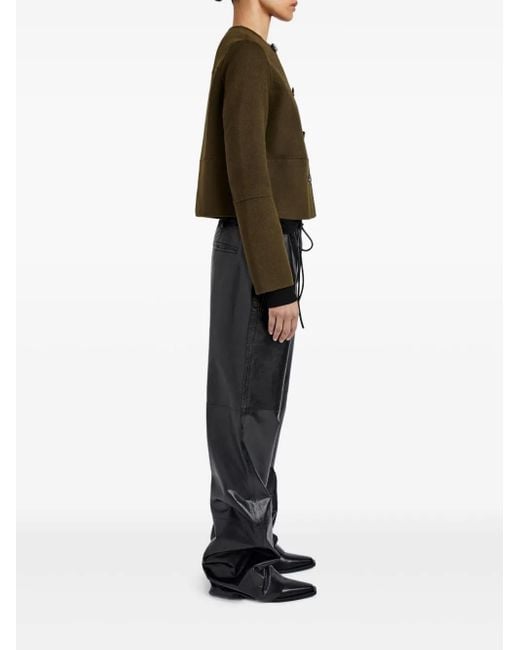 Proenza Schouler Green Courtney Double-breasted Wool Jacket