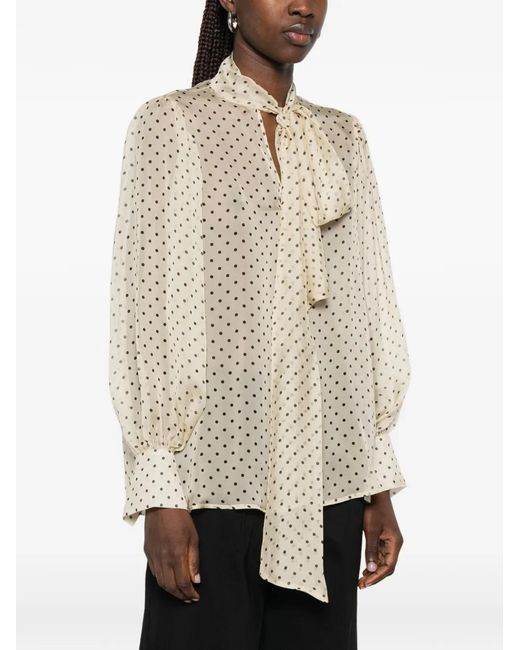 CRI.DA White Polka-Dot Blouse