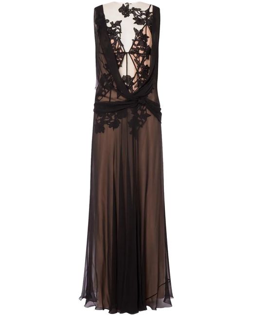 Alberta Ferretti Black Silk Dress