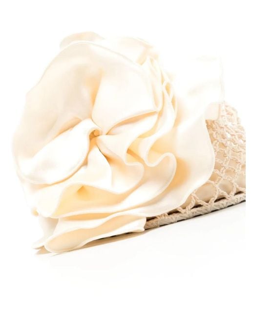 Magda Butrym White Devana Floral-Appliqué Mini Bag
