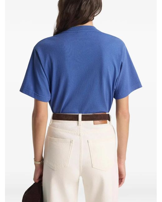Sporty & Rich Blue Bh Riding Club Graphic-Print T-Shirt