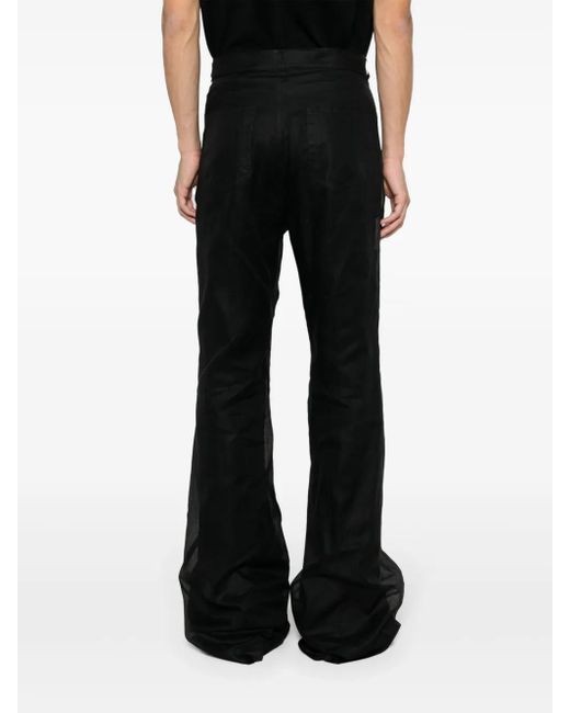 メンズ Rick Owens Lido Bolan ブーツカットパンツ Black