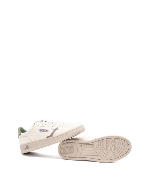 Autry Pink Medalist Leather Sneakers for men