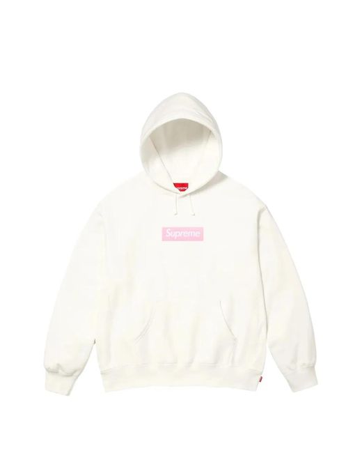 Supreme White Box-Logo Hoodie