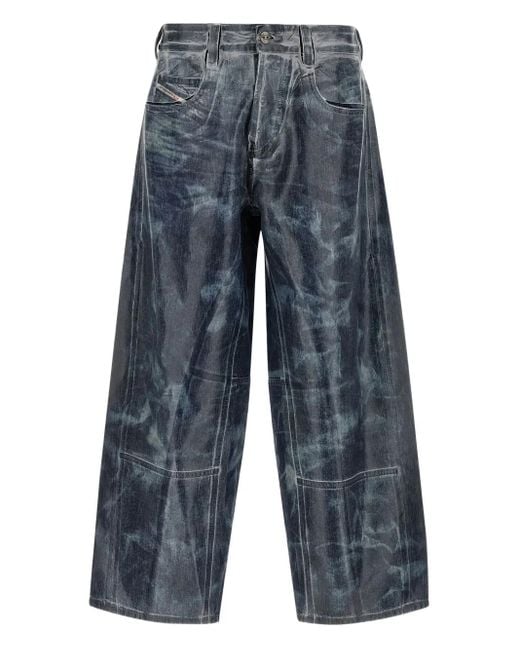 メンズ DIESEL ストーンウォッシュ シリコンキャスト ジーンズ Blue